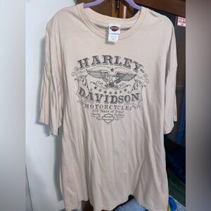 Harley-Davidson Beige Graphic Tee‎